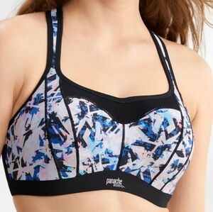 Panache High Impact Underwire Racerback Sports Bra in Tie Dye Geo Size UK/US 32J